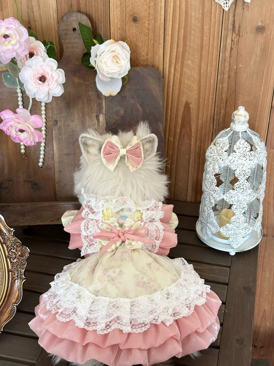Spring Meadow Floral Cotton Pet Dress for Cats and Small Dogs - Image 4