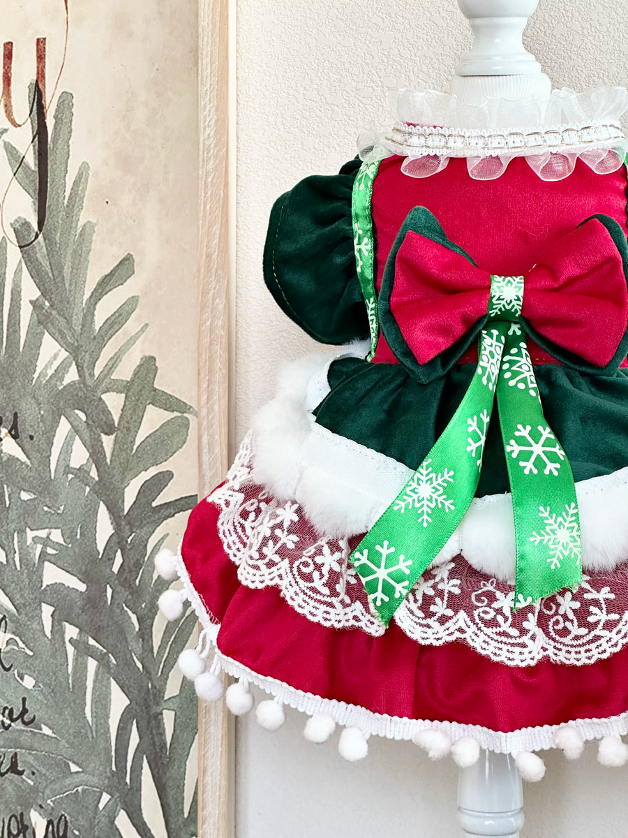 Red Green Christmas Party Dog Christmas Outfit, Pet Apparel - image 12