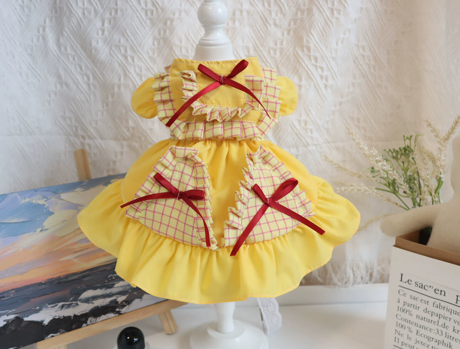 Summer Plaid Puppy Dog Dress, Small Dog Clothes - image 11