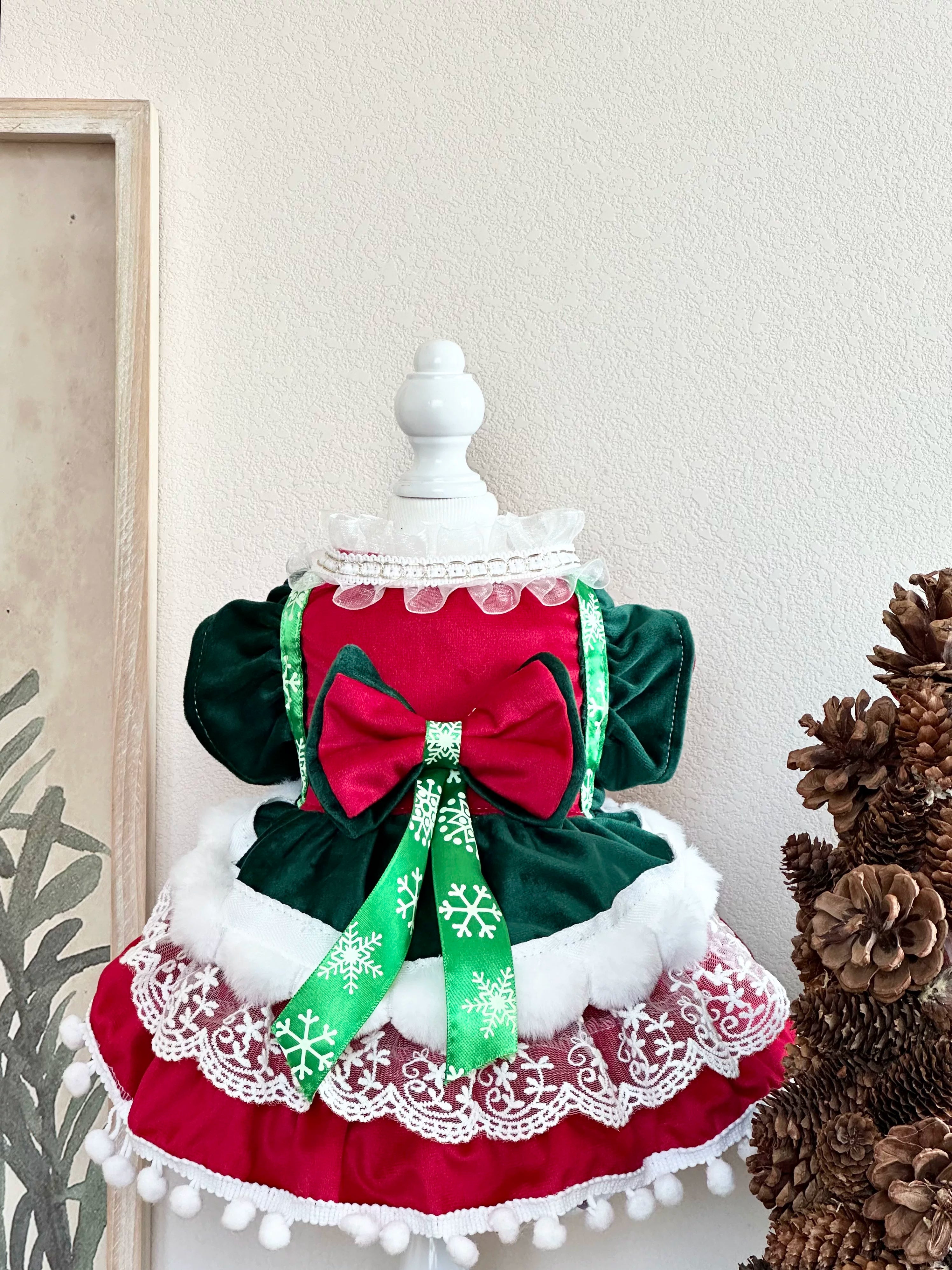 Red Green Christmas Party Dog Christmas Outfit, Pet Apparel - image 11