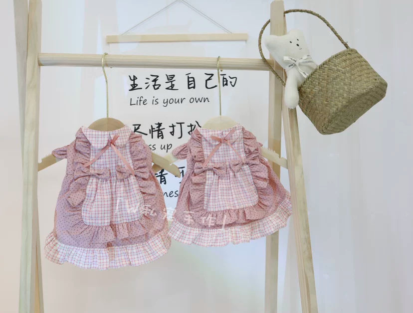 Cotton Floral Cat Dress, Cute Dog Clothes for Small Dogs