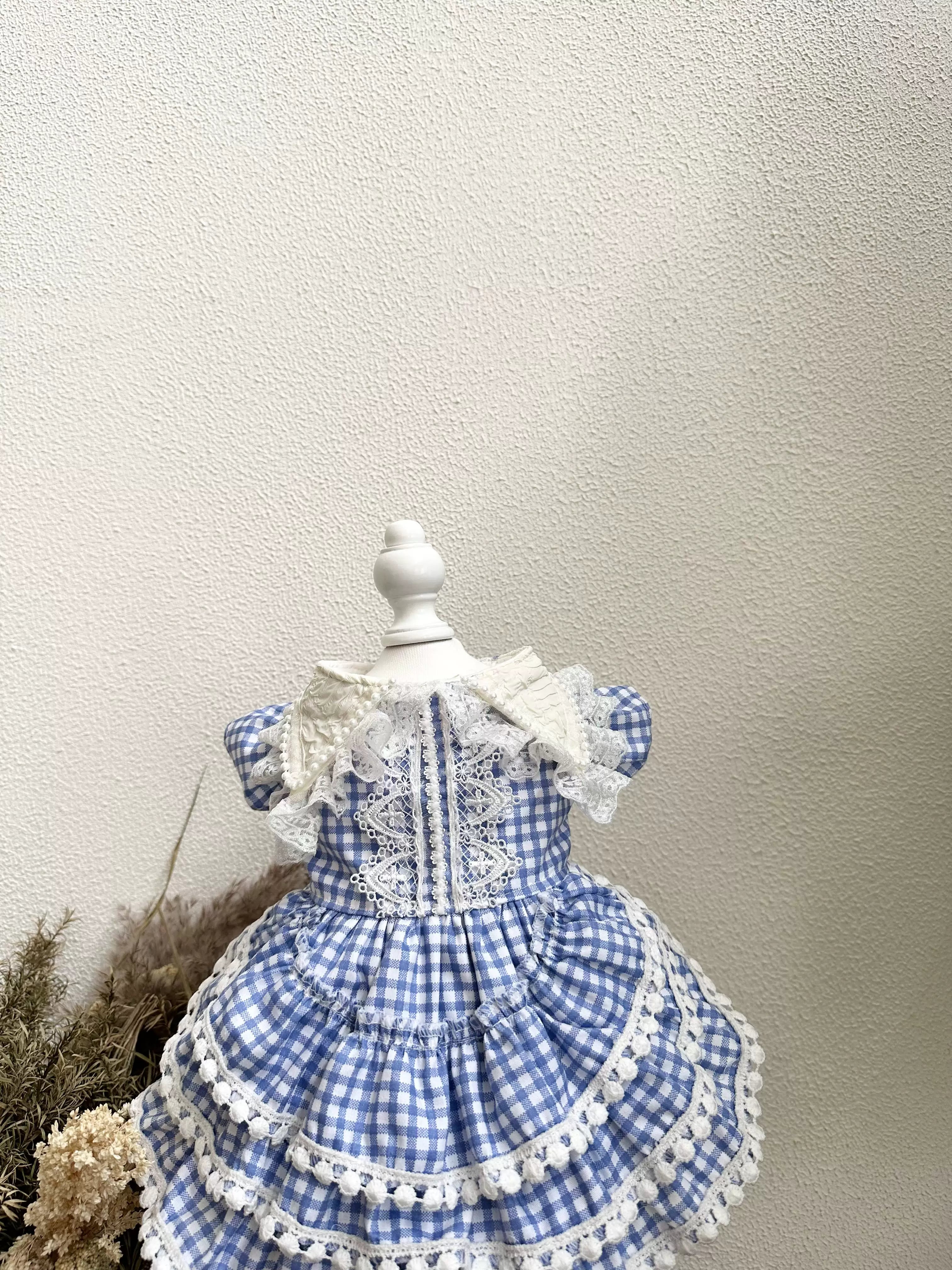 Ocean Blue Pearl Cat Dress, Cute Dog Clothes Party Outfit