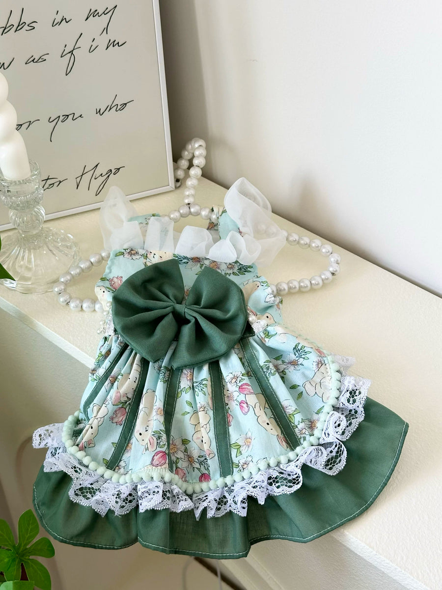 Bunny Print Pet Clothes, Cute Cat Clothes for Summer