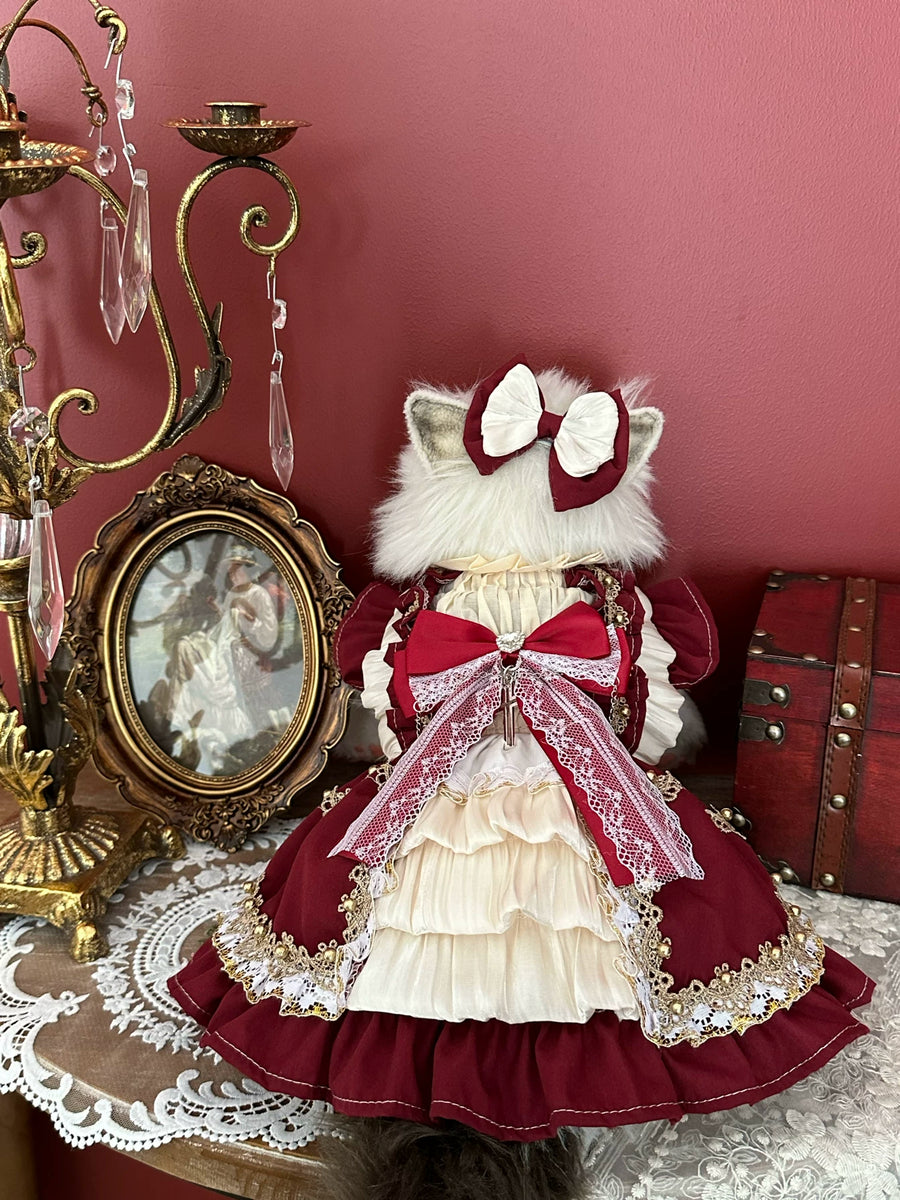 Shimmering New Year Cat Dress, Dog Clothes for Small Dogs