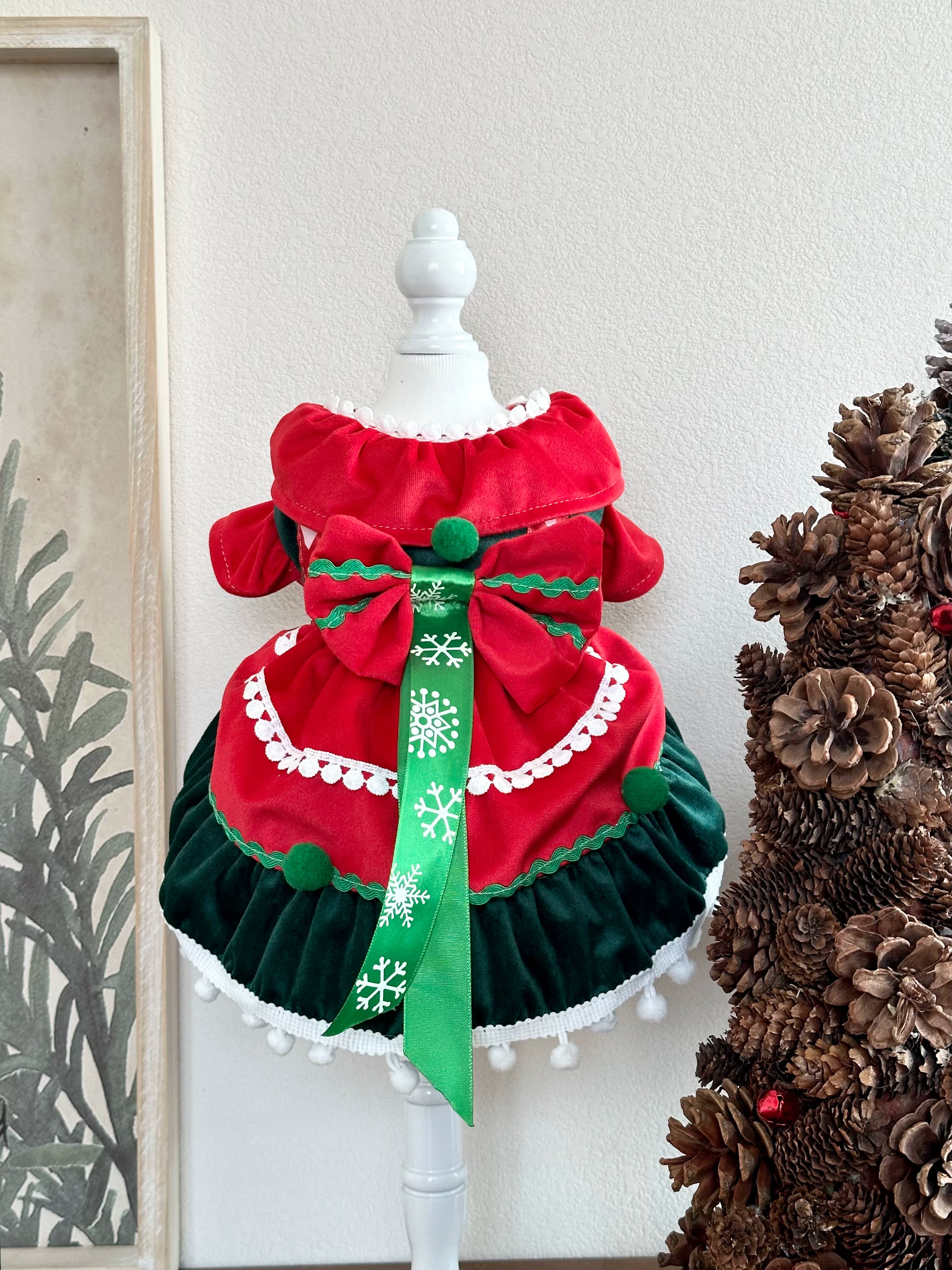 Red Green Christmas Harness Dog Christmas Clothes, Holiday Dog Outfits - image 11
