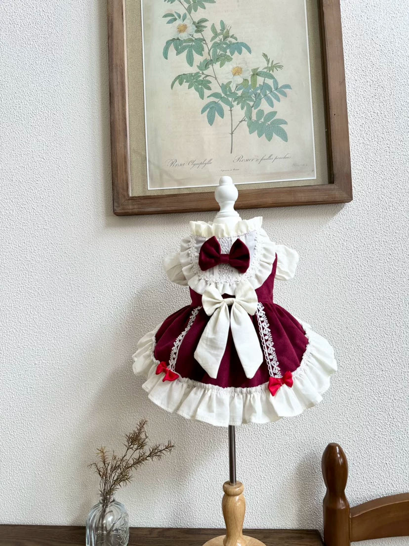 Red New Year Cat Christmas Outfit, Cat Clothes Holiday Look