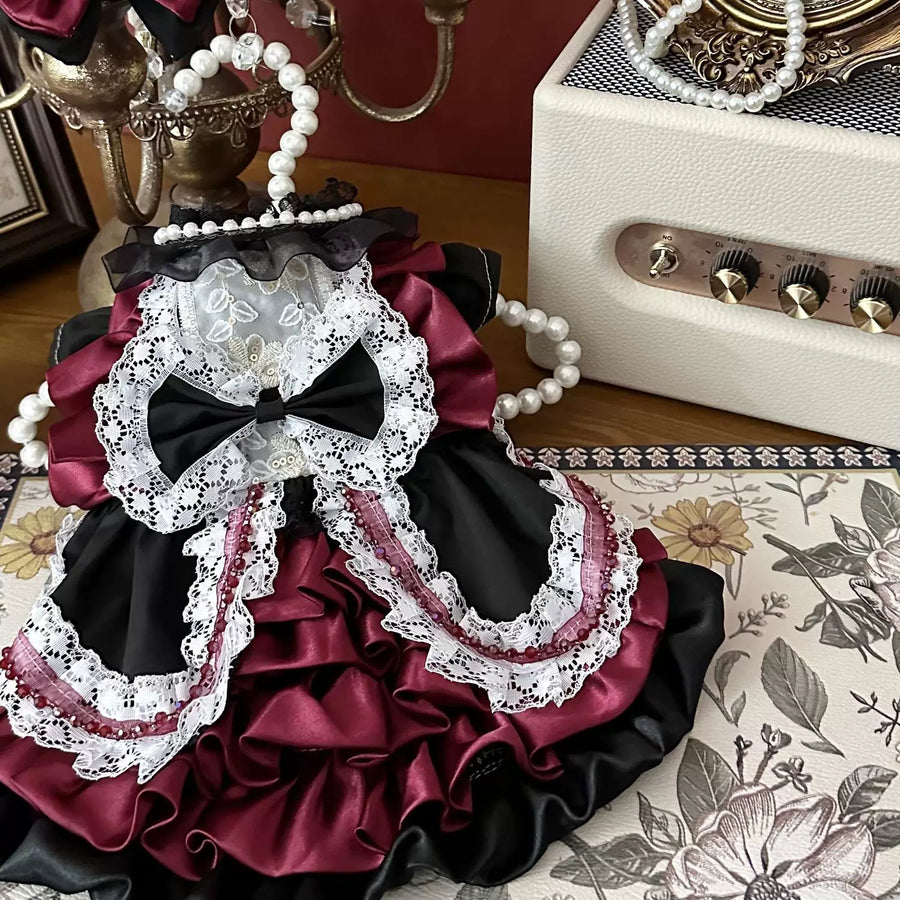 Thorn Rose Birthday Cat Dress, Cat Birthday Outfit
