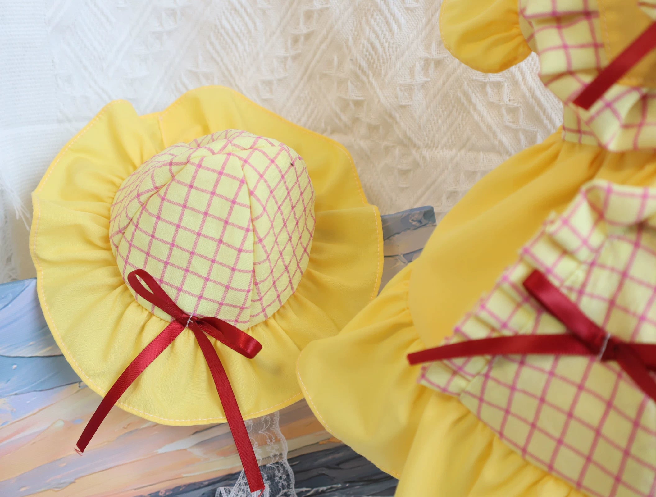 Summer Plaid Puppy Dog Dress, Small Dog Clothes - image 8