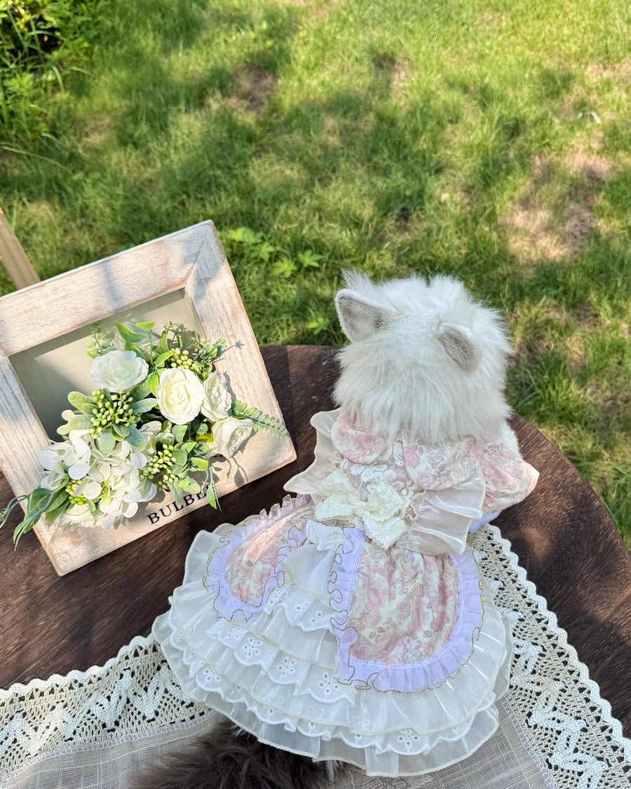 Floral Layered Tulle Dog Dress & Small Dog Clothes